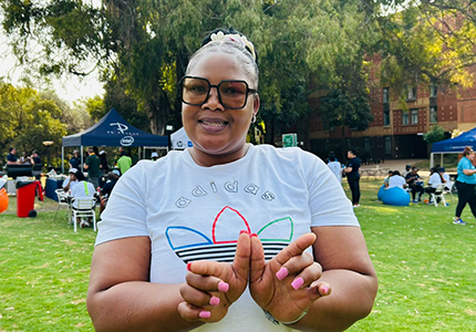 Anna Muronga, a Postgraduate Officer at the Faculty of Health Sciences, prioritises wellbeing